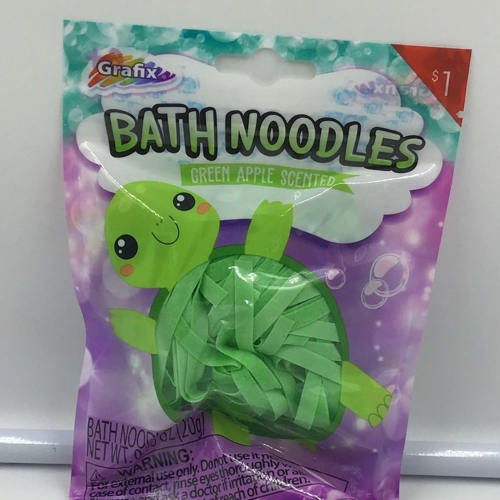 Grafix Bath Noodles Green Apple Scented 0.70 oz Set of 3